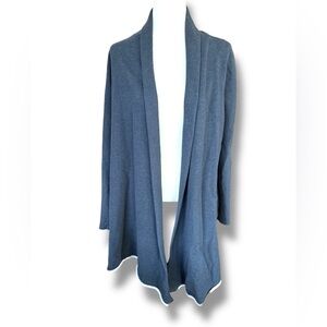 Frank & Eileen Tee Lab Triple Fleece Blue Navy Cardigan Jacket Coat M/L *STAIN*